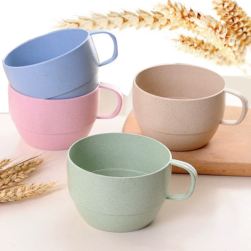 Home creative small fresh milk cup, new summer coffee cup, wheat fragrant plastic cup factory customization
