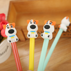Creative three-dimensional silicone dull dog gel pen cute cartoon learning stationery office supplies water-based signature pen