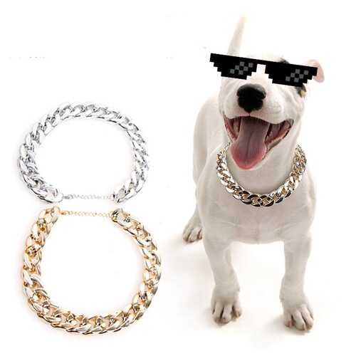 Manufacturer wholesale dog accessories French Bulldog necklace Schnauzer pet gold chain small dog pet necklace accessories