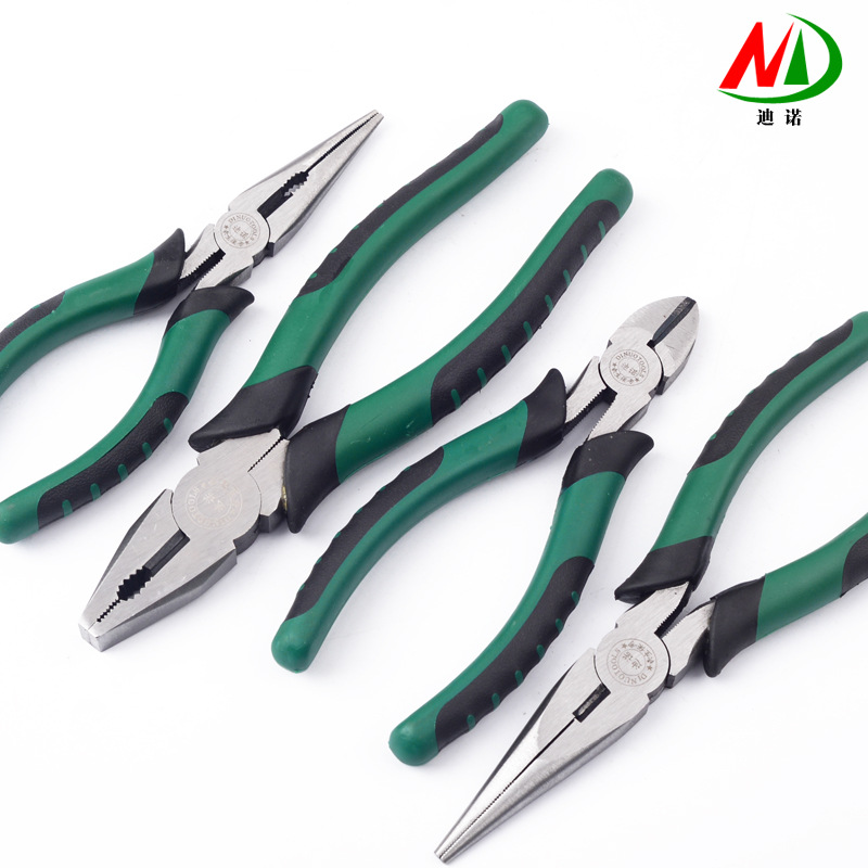 迪诺工具 6寸150mm尖嘴钳子 断线钳 钢丝钳 电工钳 纯钢锻造 保用