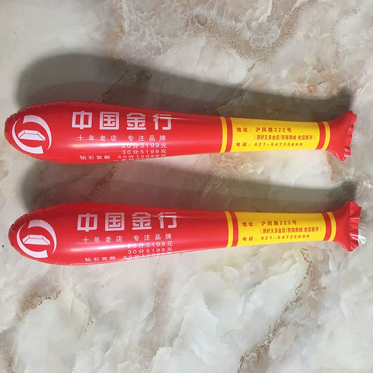 Надувная рекламная палка из ПЭ, надувная игрушка-бейсбольная бита, надувная палка для привлечения внимания, надувная уличная палка