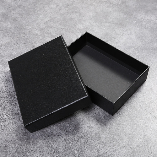 Heaven and earth cover belt box exquisite gift packaging box black gift box rectangular men's wallet box manufacturer