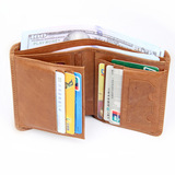 Короткий бумажник, вместительный и большой кошелек, оптовые продажи, из натуральной кожи, анти-кража