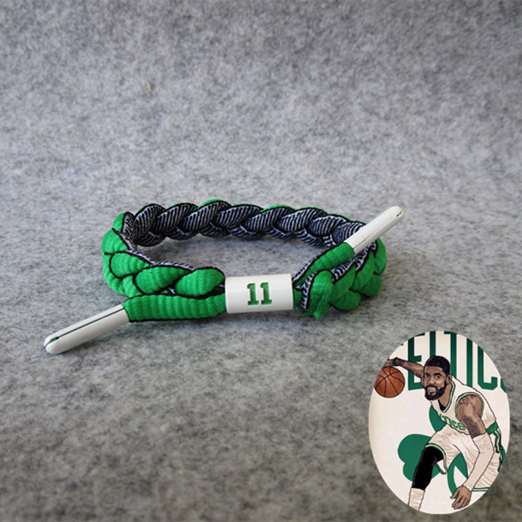 NBA Basketball Stars Celtic 11 Kyrie Irving Sports Adjustable Shoelaces Bracelet Wrist Strap Fans Supplies