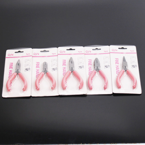 Pliers handmade diy set 5 inch pink handle mini needle nose pliers toothless jewelry pliers small pliers jewelry pliers
