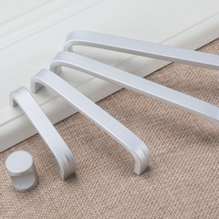 Solid and Simple Space Aluminum Handle for Modern Kitchen Cabinet, Wardrobe, and Shoe Cabinet Doors - Black Linear Aluminum Handle