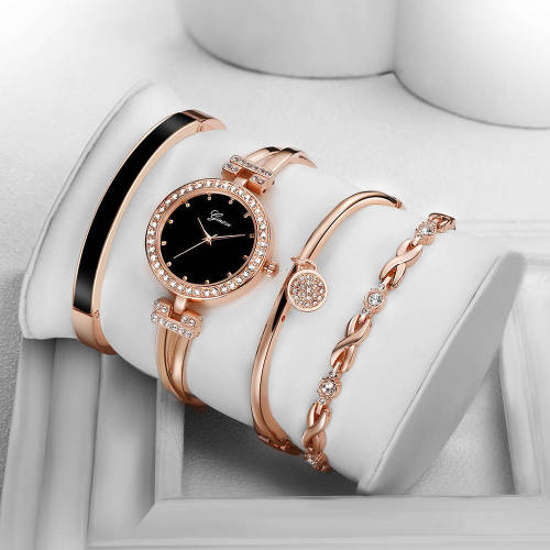 Women's Watch Set for Export - 4-Piece Set Fashion Quartz Watches for Ladies