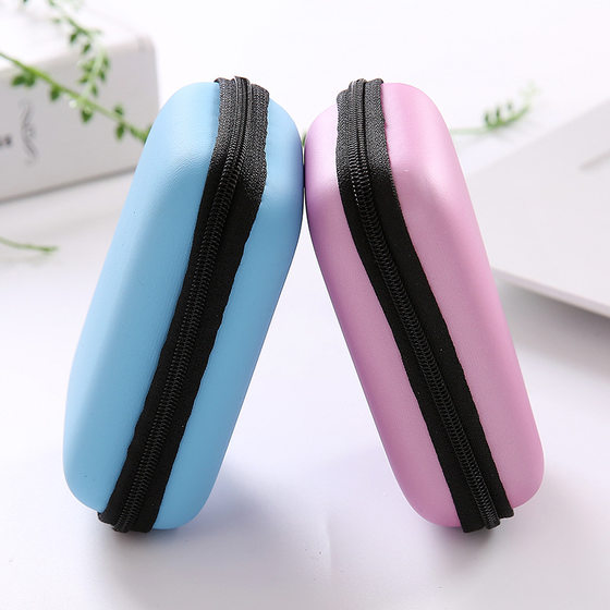 Portable earphone storage box data cable packaging earphone storage bag rectangular earphone storage bag hot sale