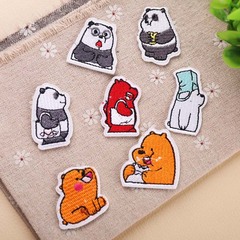Embroidered patch for cute DIY cartoon animal, perfect for decorating clothing and fabric.
