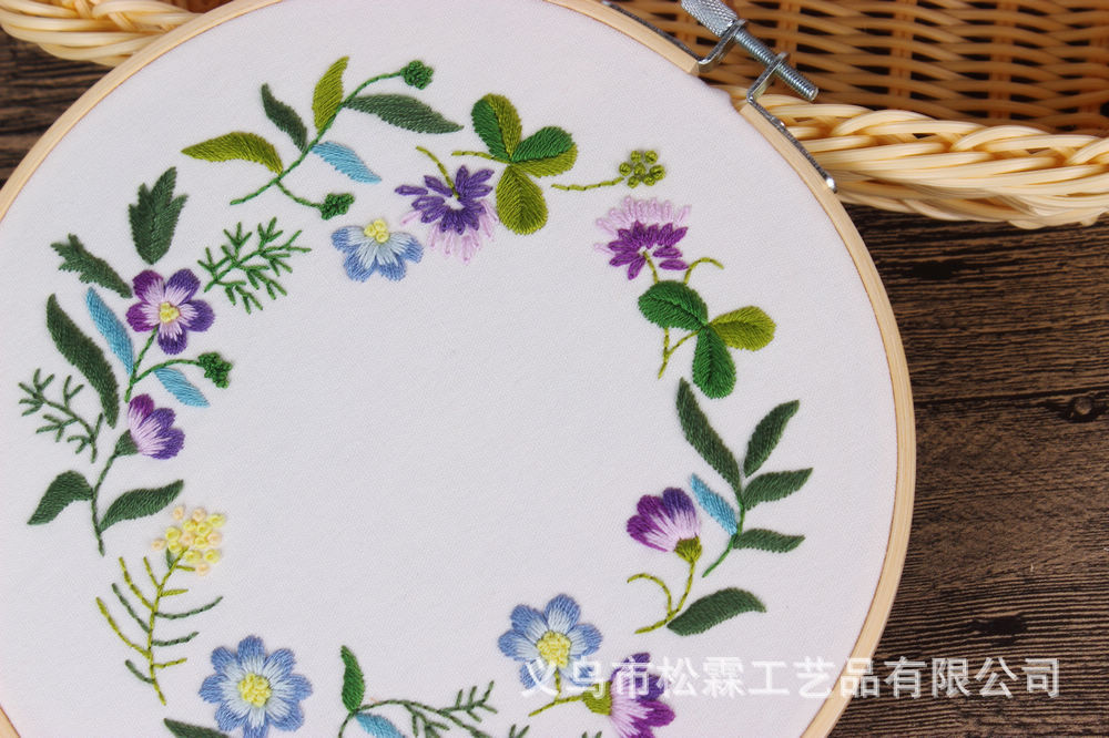 Directo de fábrica al por mayor flor hecha a mano DIY Europea material bordado paquete Jane decoración del hogar mural