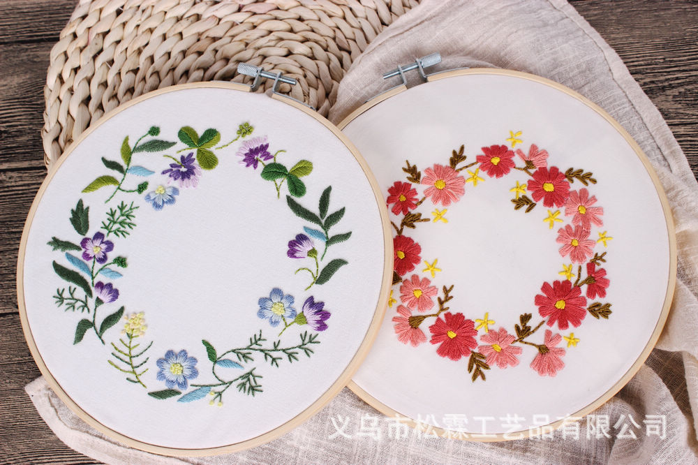 Directo de fábrica al por mayor flor hecha a mano DIY Europea material bordado paquete Jane decoración del hogar mural