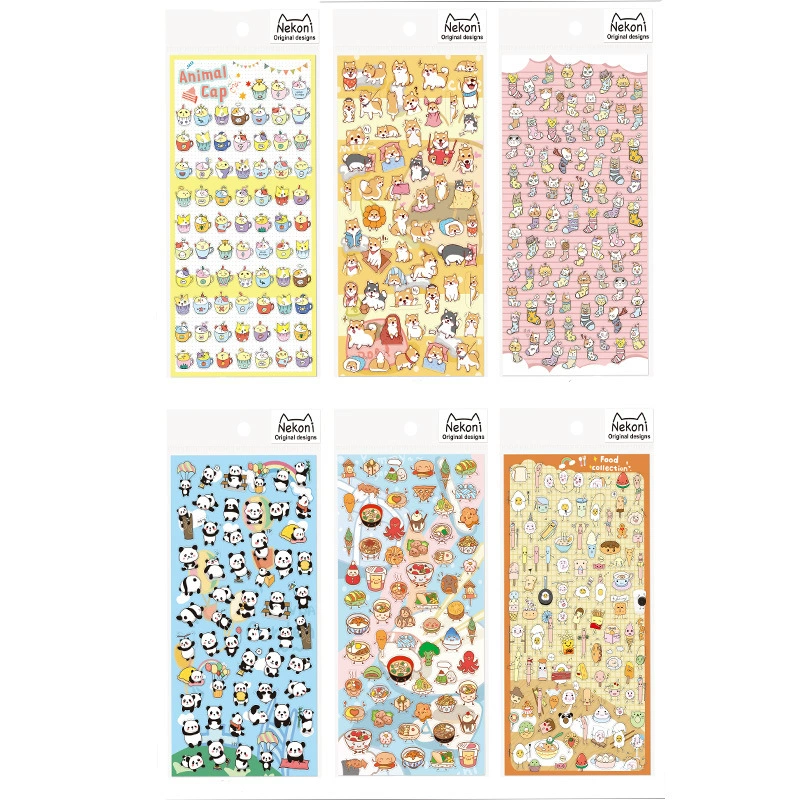 Кросс-бордер Nekoni Dog Shiba Inu Water Cup Animal Food Emok Emoticon Little cute decorative hand account sticker drawing sticker