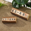 Table retro creative wooden desk calendar, coffee decorations, jewelry