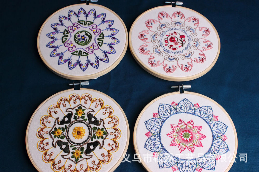 Yulian pedir corazón mandala DIY paquete de material bordado hecho a mano de estilo europeo auto-bordado tela traje de costura