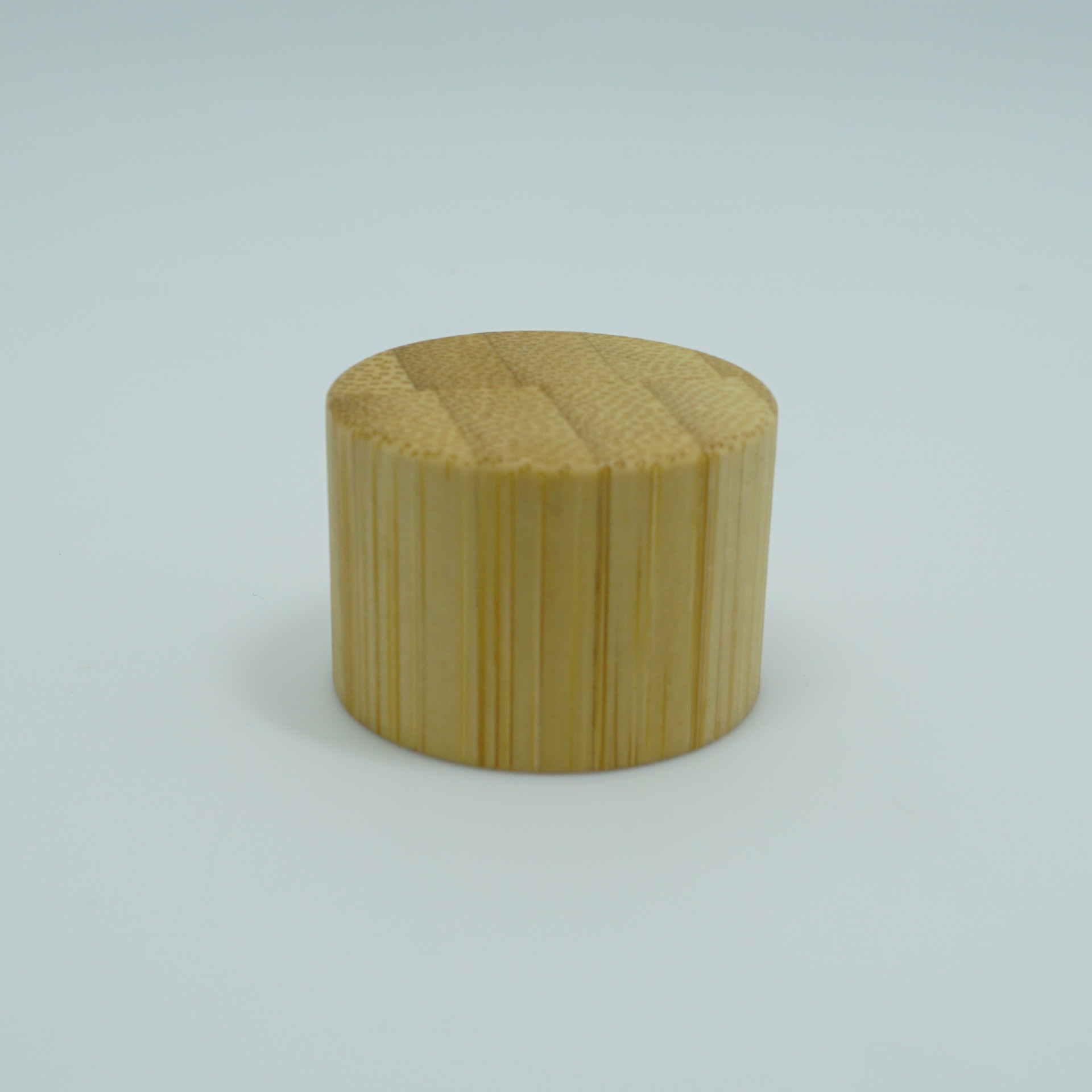 24牙口塑料平口盖 竹木纹盖 双层厚旋盖 竹制旋盖 旋盖套毛竹