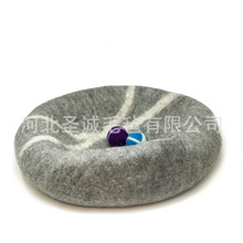 猫窝狗窝 宠物房子 羊毛毡湿毡猫窝 羊毛手工制作 可清洗