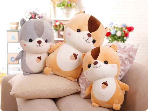 Cute Squirrel Plush Toy, Upland Cotton, Fat Hamster Squirrel Plush Doll, Stuffed Animal, Birthday Gift, Throw Pillow, Plush Figure