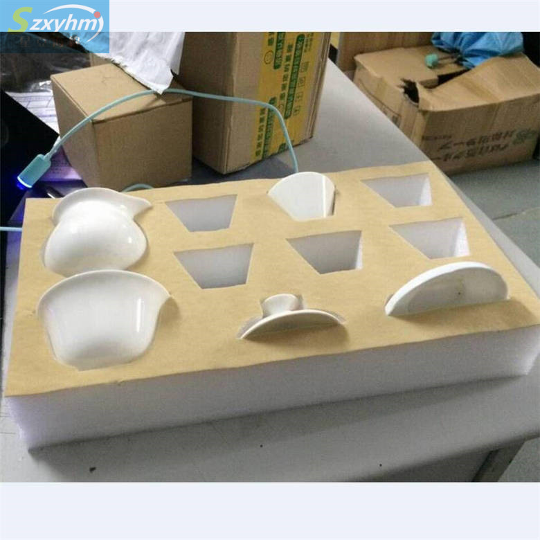 陶瓷贴绒海绵包装内衬 易碎产品海绵包装内衬加硬黑色EVA泡棉板材