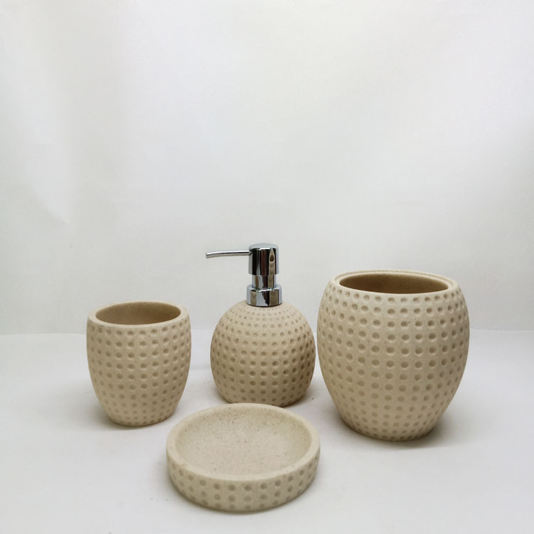 Yellow high-end set for hotel, 4 piece set
