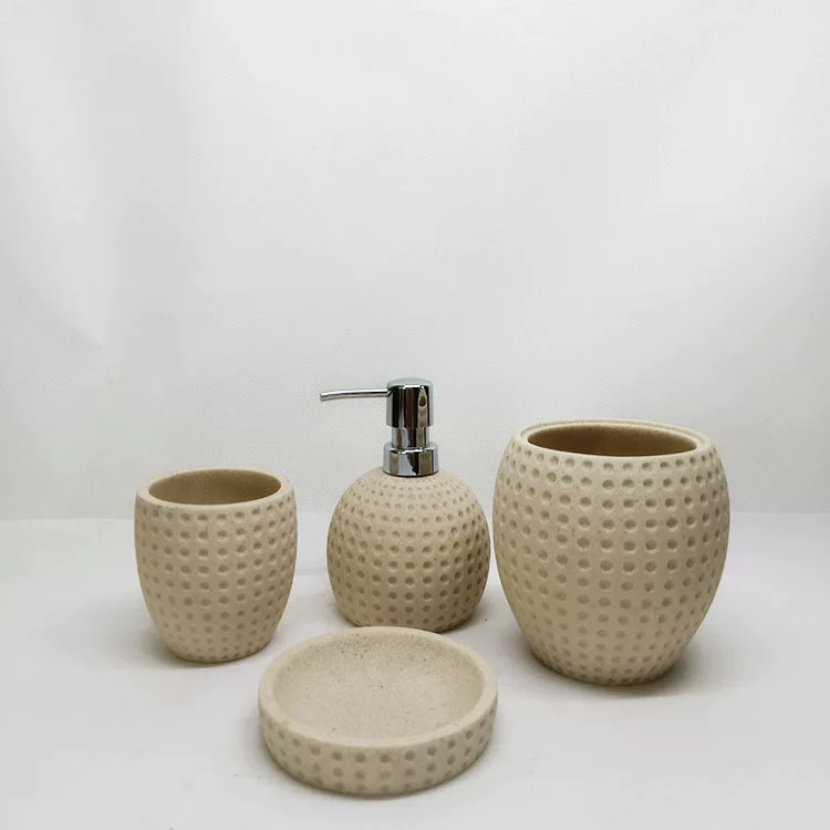 Yellow high-end set for hotel, 4 piece set