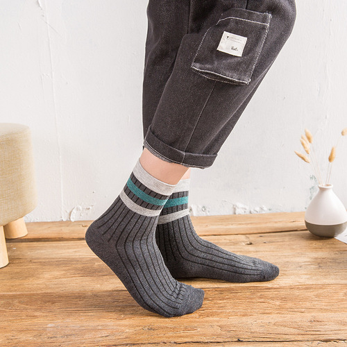 Autumn and winter cotton socks, men's warm casual mid-calf men's socks, sweat-absorbent thickened high-waist cotton socks manufacturer wholesale