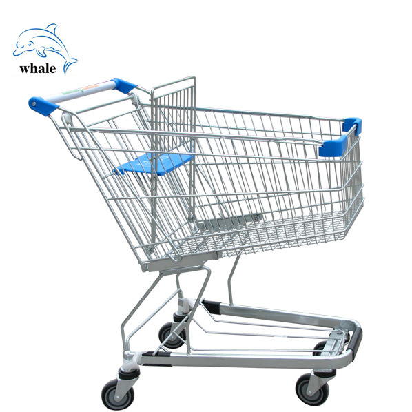 210L大容量报纸架亚式商场超市购物手推车金属理货车超市推车