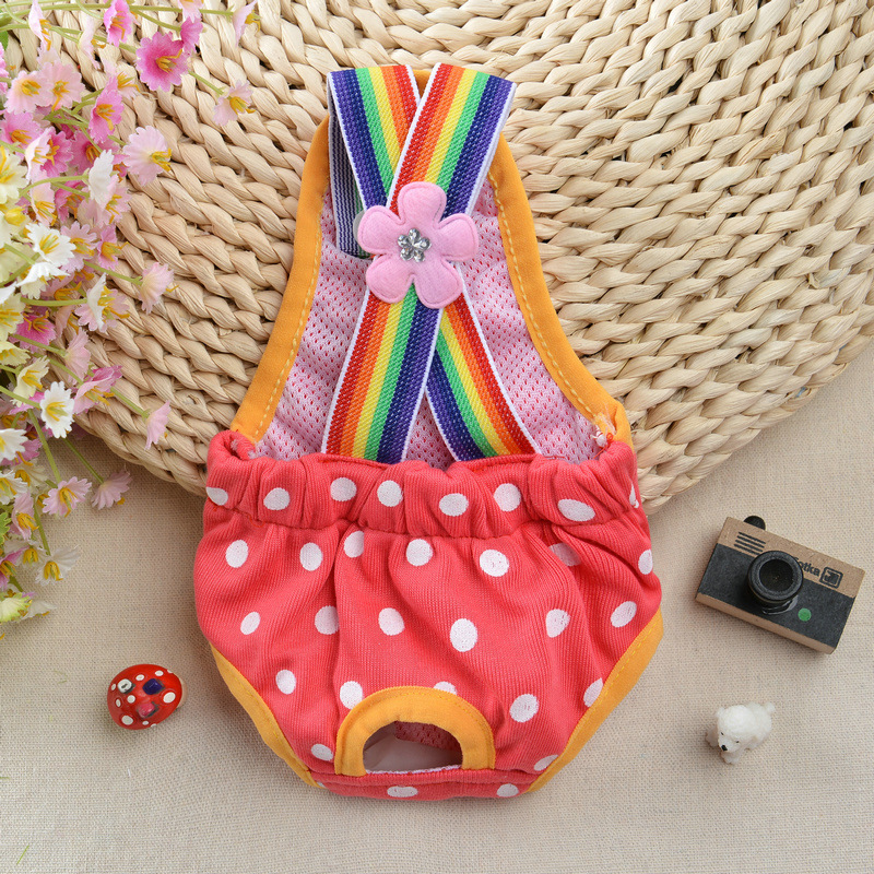 Pantalones fisiológicos para mascotas nuevos pantalones fisiológicos de suspensión lindo pantalones para perros pantalones menstruales de peluche pantalones de una pieza de pelo