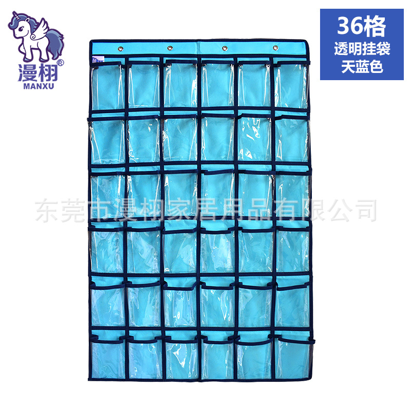 36-rejilla de joyería transparente bolsa colgante bolsa de almacenamiento bolsa colgante teléfono móvil bolsa colgante detrás de la puerta armario colgante de pared bolsa de organización de la tarjeta de los niños