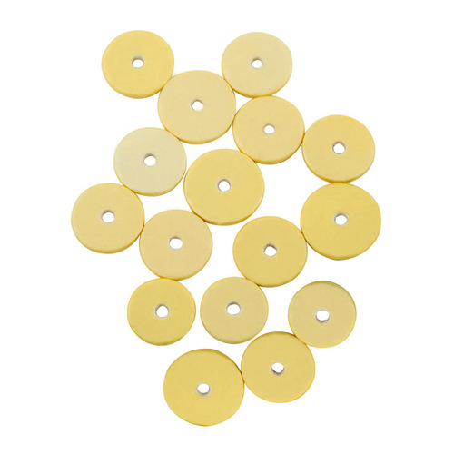 Yellow Flute Leather Pads, 16-Pack Flute-Specific Round Pads Made from Gut Material – Flute Accessories Wholesale