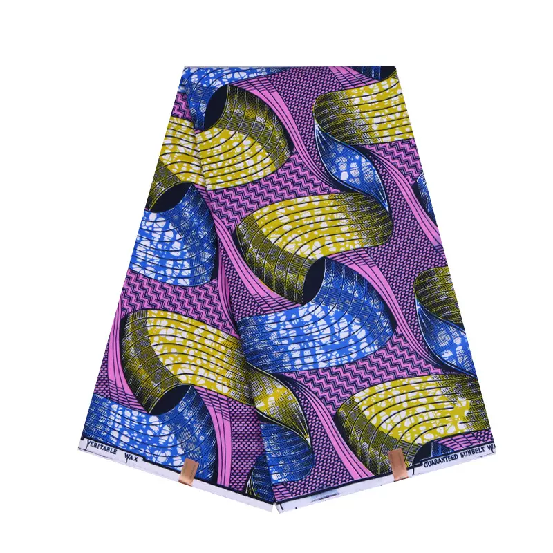 涤纶非洲印花布非洲蜡布几何图案双面印花面料外贸面料现货供应