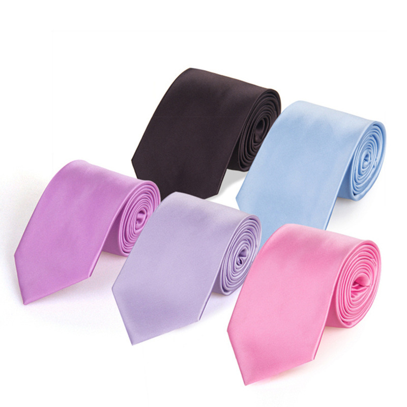 Men's 8cm Solid Color Tie Wedding Business Groom Best Man Tie Group Student Tie Wholesale