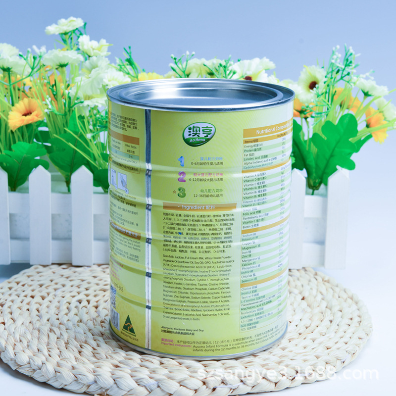 专业印刷马口铁圆形罐 平底盖生产厂家 奶粉易拉罐 通用罐印刷滚