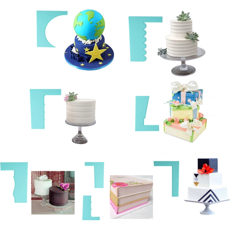 Новый крем декоративный узор скребок DIY Торт Выпечка посуда крем торт скребок 8