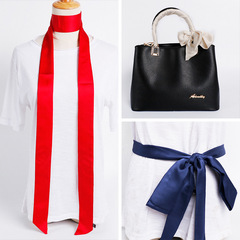 韓版細窄長條小絲巾女士綁包包手柄飄帶春夏秋雪紡印花小領巾圍巾
