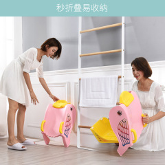 Foldable children's shampoo chair, baby shampoo lounge chair, plus size little girl pink shampoo rack shampoo bed