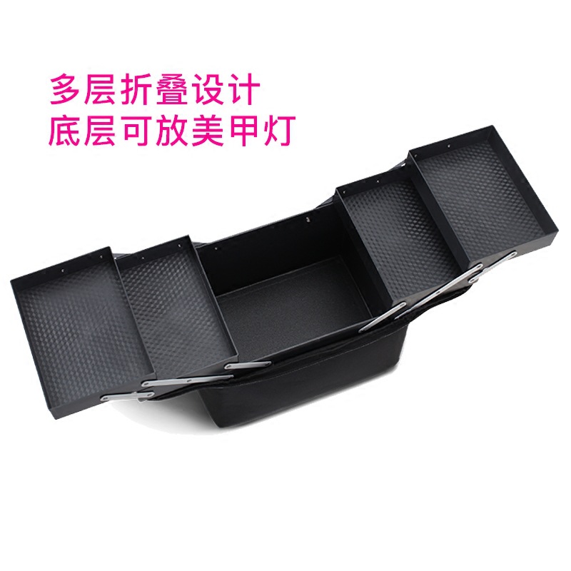 Bolsa de tela pequeña portátil de gran capacidad, caja de herramientas para tatuajes, manicura, belleza, peluquería, maquillaje, bolsa de almacenamiento semipermanente para cosméticos