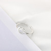 Silver accessory for beloved suitable for men and women, ring, simple and elegant design, European style, Birthday gift, on index finger