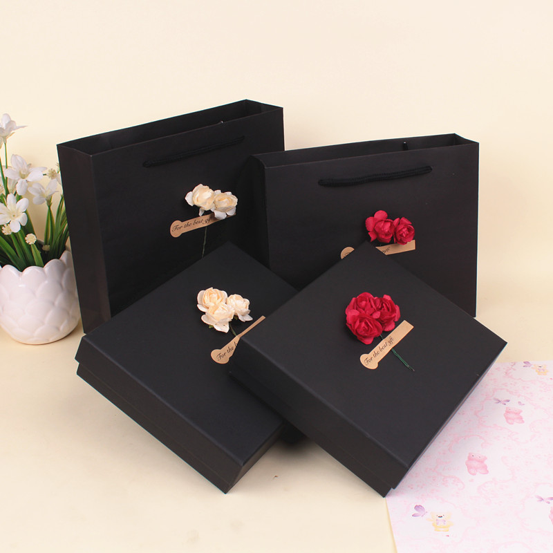 批发口红盒 节日礼物盒 钱包盒 黑色长方形包装盒 创意小清新盒子