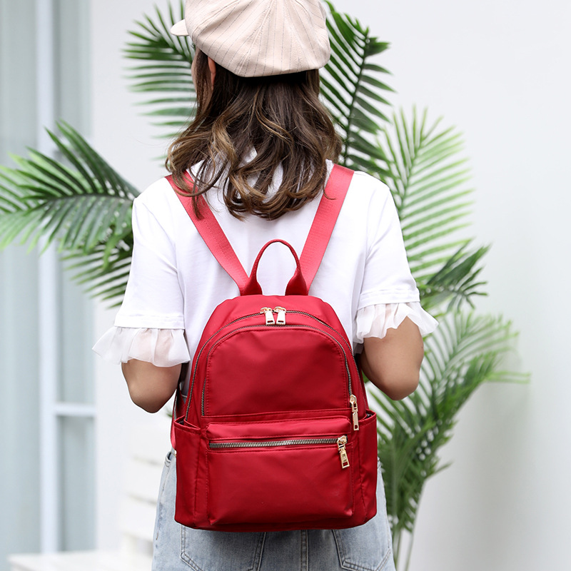 Mochila de moda de las mujeres de estilo coreano casual bolso de las mujeres estudiante bolsa de ordenador bolsa de tela de Oxford bolsa de momia Mochila pequeña de viaje
