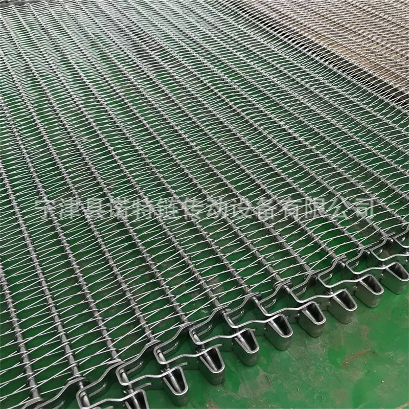 热销速冻机螺旋网带 耐高温人字形网链 不锈钢链条输送网带