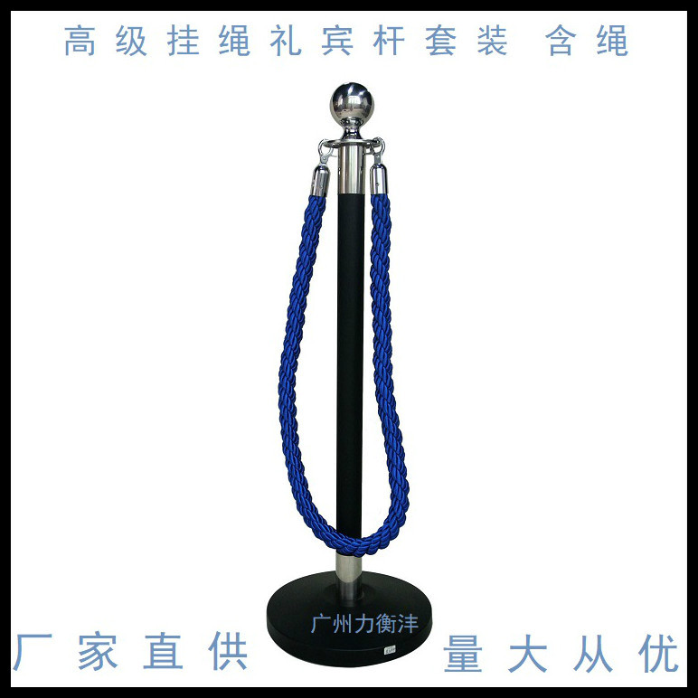 金属礼宾柱一米线警戒柱围栏迎宾护栏配绒绳活动隔离柱D制套装