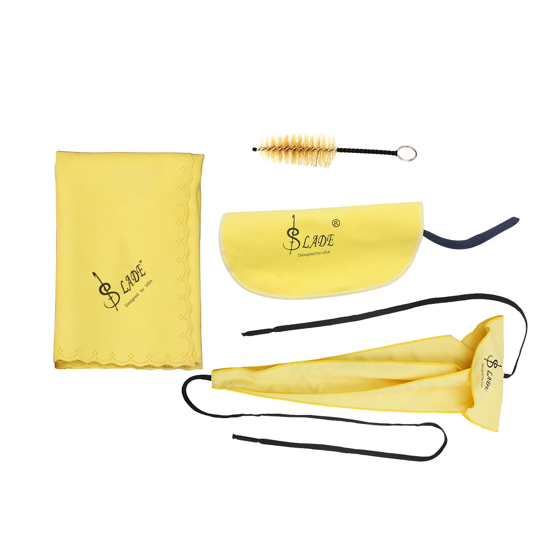Saxophone Cleaning Four-piece Set Of Strip Cloth+Three-dimensional Strip Cloth+Wiping Cloth+Mouthpiece Brushtrument Cleaning Set