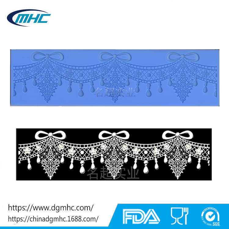 New copyright large hanging curtain lace edge flip sugar lace mold vintage pendant lace candle mold