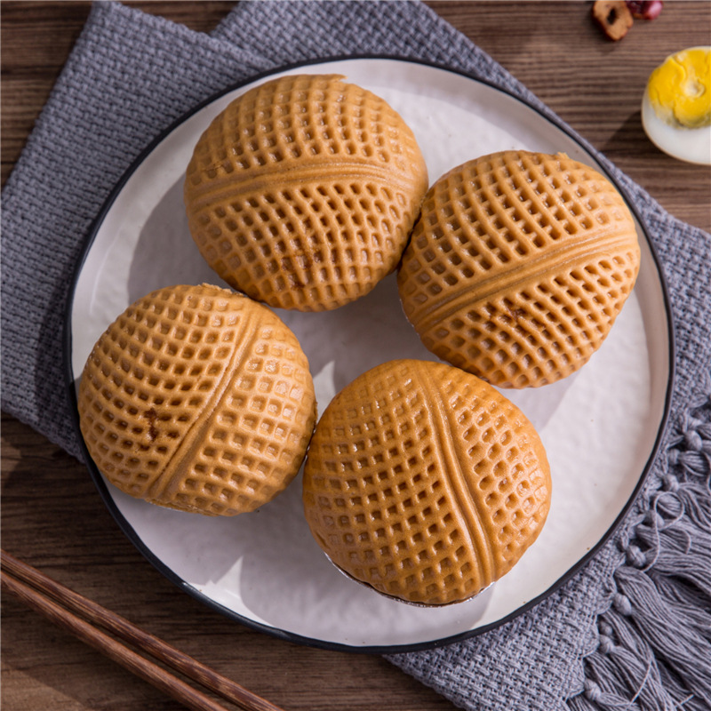 Broad-style restaurant snack school breakfast walnuts buns 6-pack tea house classic snack semi-frozen buns supply source