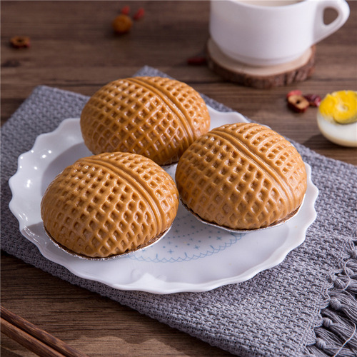 Broad-style restaurant snack school breakfast walnuts buns 6-pack tea house classic snack semi-frozen buns supply source