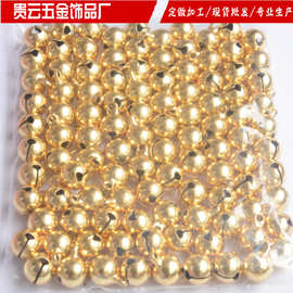 diy热销10mm一字口电镀铜小铃铛宠物圣诞挂饰多色可选广东厂家