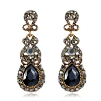 Classic earrings drop-shaped, European style