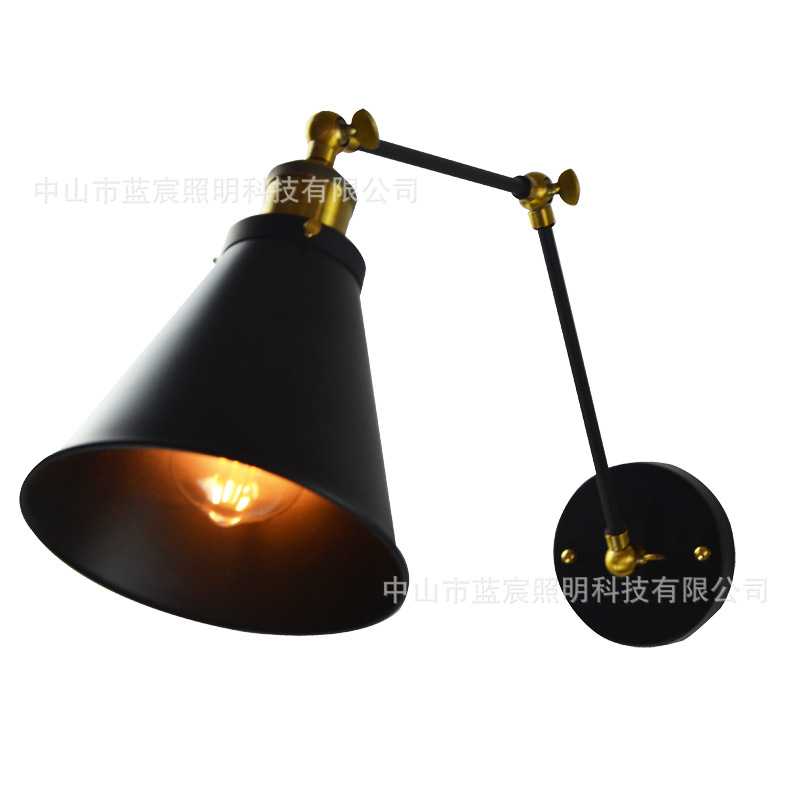 Estilo Europeo retro decorativo lámpara de pared pasillo lámpara corredor lámpara hierro estilo industrial espejo faro CAFÉ Tienda lámpara al por mayor
