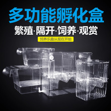 孔雀鱼孵化盒双层幼鱼苗隔离盒鱼缸隔离盒斗鱼繁殖盒母鱼产卵房
