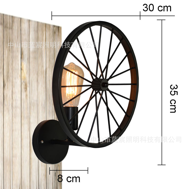 Estilo Europeo retro decorativo lámpara de pared pasillo lámpara corredor lámpara hierro estilo industrial espejo faro CAFÉ Tienda lámpara al por mayor
